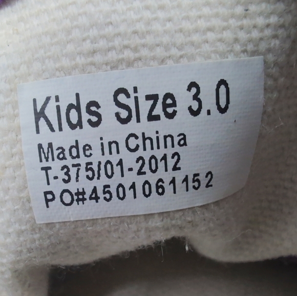 Vans Purple Canvas Sneakers Kids Sz 3 T-375 - Picture 8 of 8